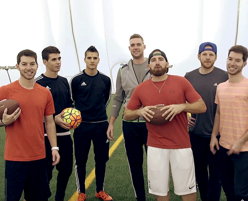 Dude Perfect with Lamela & Oscar for SoccerAM