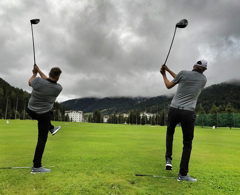 Golf Trickshot boys vs F2 crossbar challenge Ryder Cup